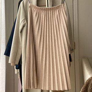 ZARA Faux Suede Pleated Skirt, US S